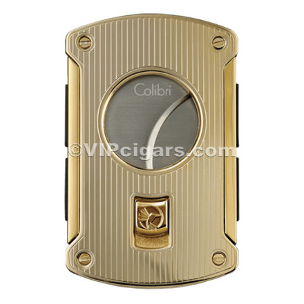 Colibri Slice Double Bladed Cutter Gold Finish Pinstripe