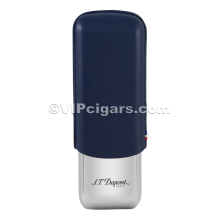 St Dupont Metal Base Cigar Case - Bleu - 2 Cigare